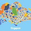 Singapore Map Print - Full Colour
