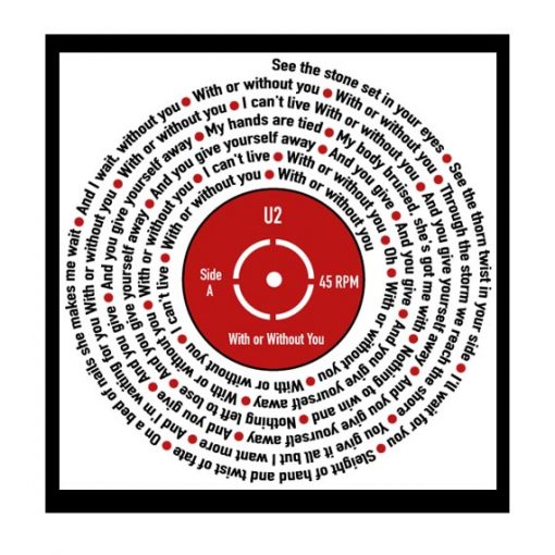 Song Lyrics Record Print