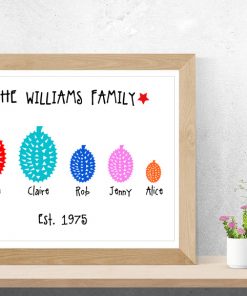 Personalised Durian Family Print